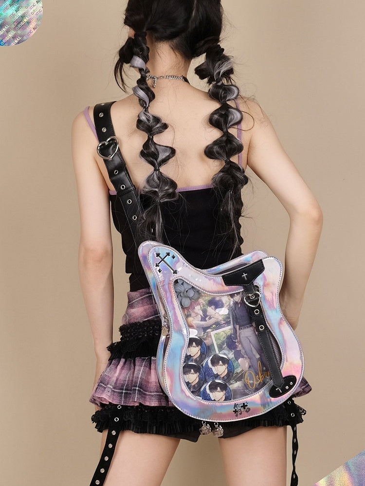 Ajustable Strap Bass Y2K Fashion Laser Crossbody Itabag