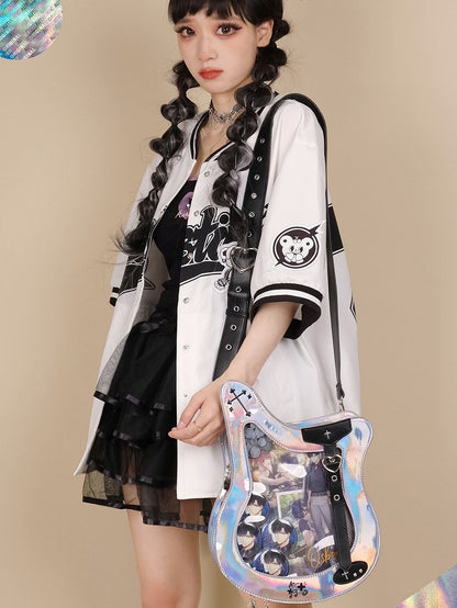 Ajustable Strap Bass Y2K Fashion Laser Crossbody Itabag
