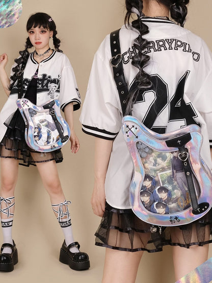 Ajustable Strap Bass Y2K Fashion Laser Crossbody Itabag