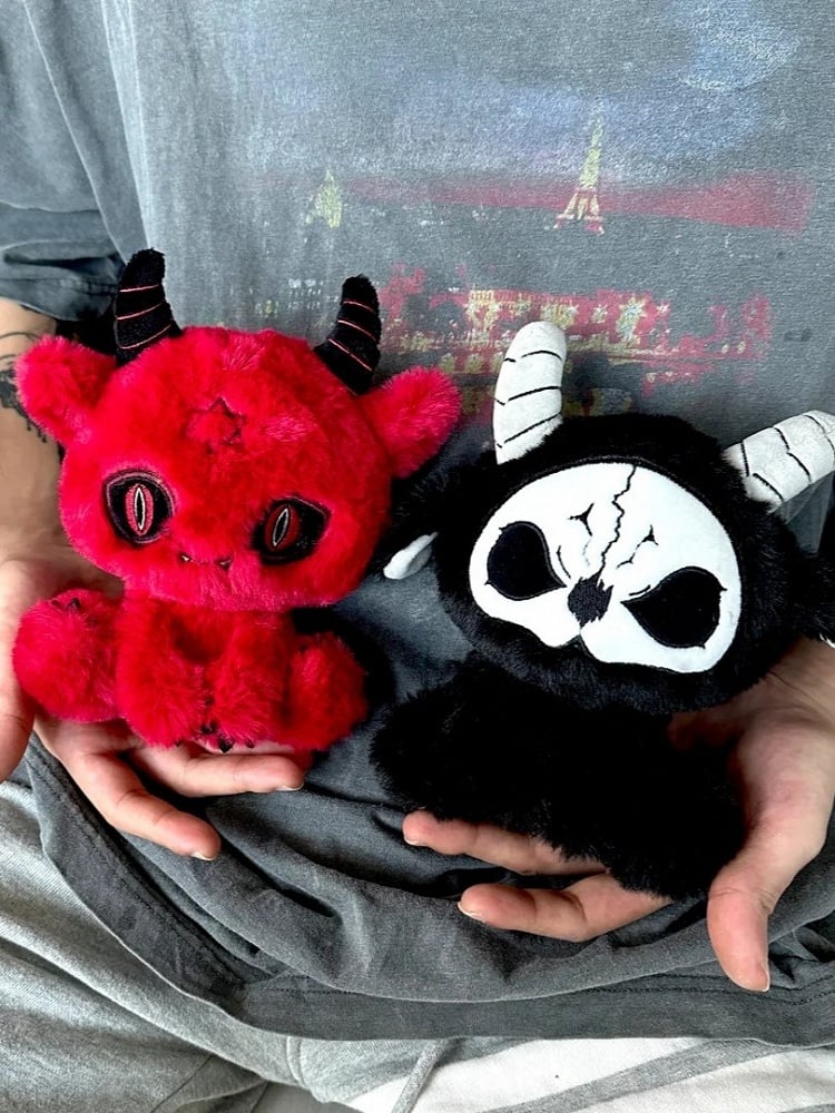 Black and White Grim Reaper Gothic Plushie