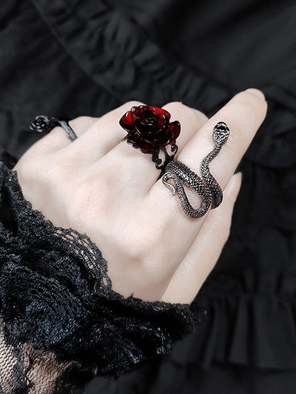 3 Colors Gothic Rosette Adjustable Ring