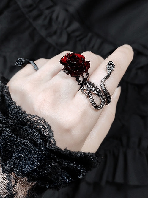 3 Colors Gothic Rosette Adjustable Ring