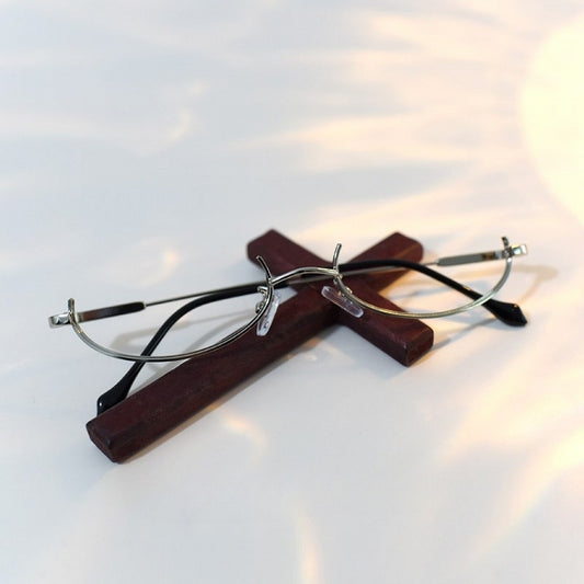 Silver Cyberpunk Eyeglasses Frame