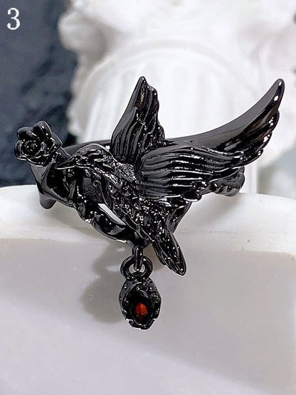 7 Options Raven Design Gothic Ring