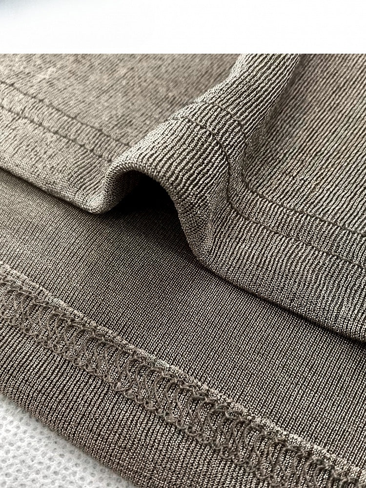 Khaki Millard Fashion Cowl Neckline Print Design Hoodie