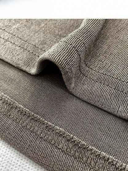 Khaki Millard Fashion Cowl Neckline Print Design Hoodie