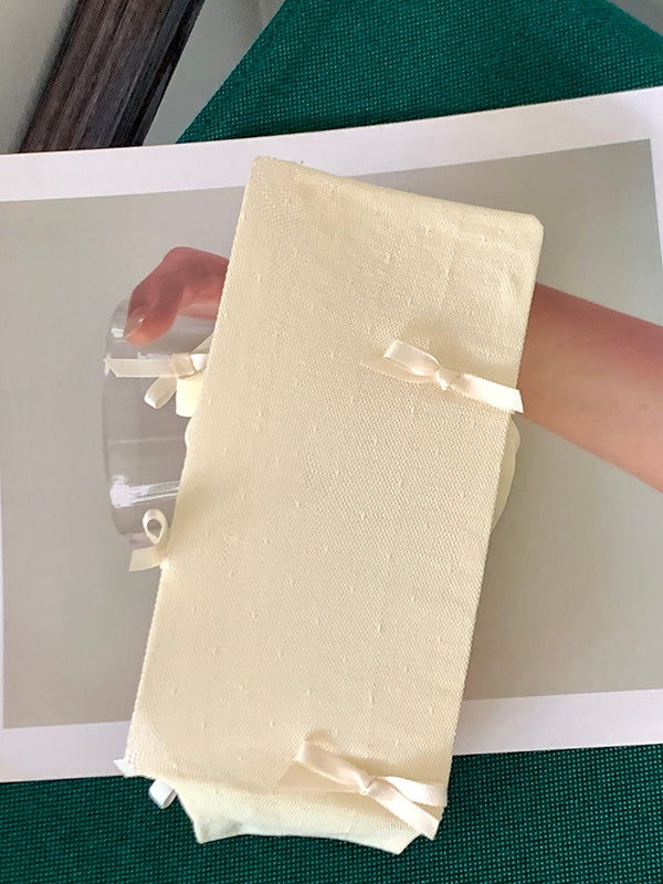 Black/Gray/White Bowknot Details Tights