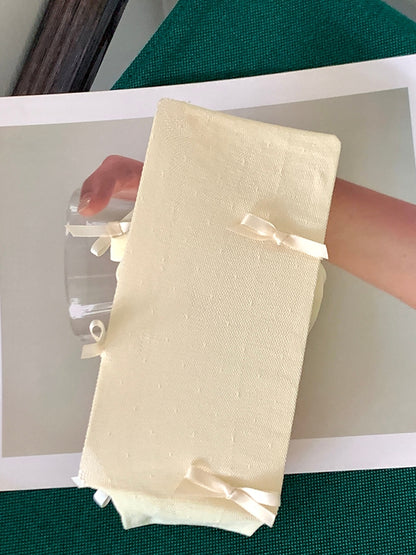 Black/Gray/White Bowknot Details Tights