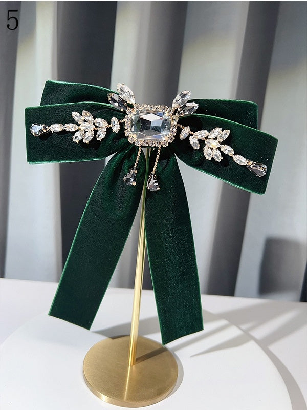 6 Options Rhinestone Decorated Bow Tie