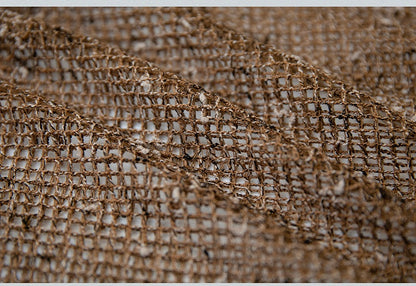 Shoulder Strap Design Punk Hollow Out Long Sleeves Top Beige/Brown/Orange