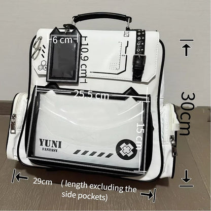 Blue Cute Kitty Ear Design Ita Backpack with Card Holder Charm