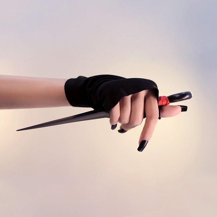 Black Cyberpunk Gothic Fingerless Gloves