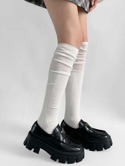 5 Color Options Maillard Knitted Stockings