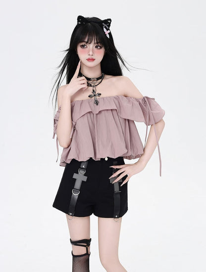 Dusty Pink Three Ways Wear Top/Bubble Skirt