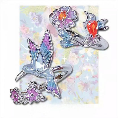 2 Options Y2K Bittersweet Floral And Bird Design Ring