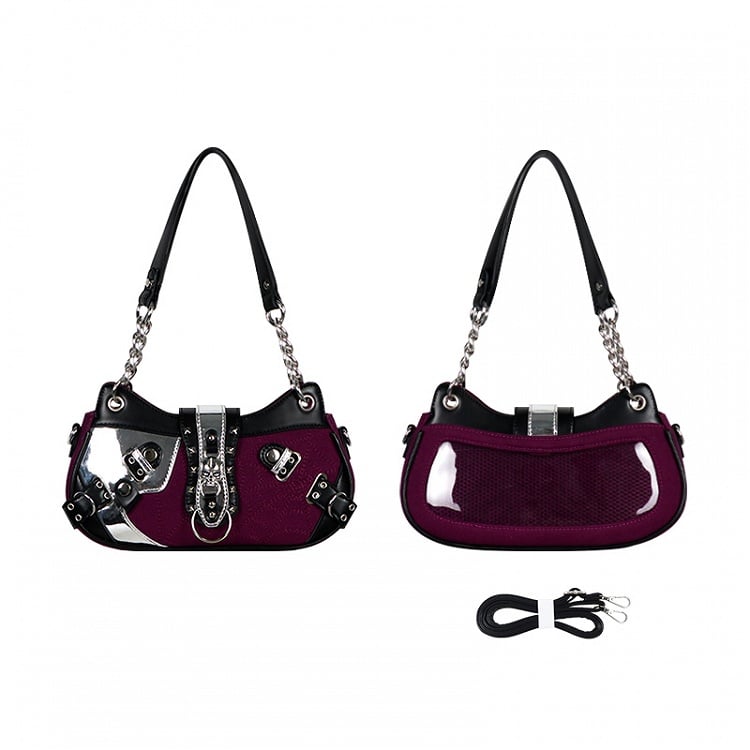 Wine Red Skeleton Kitty Ita Bag