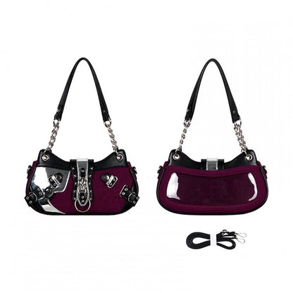 Wine Red Skeleton Kitty Ita Bag