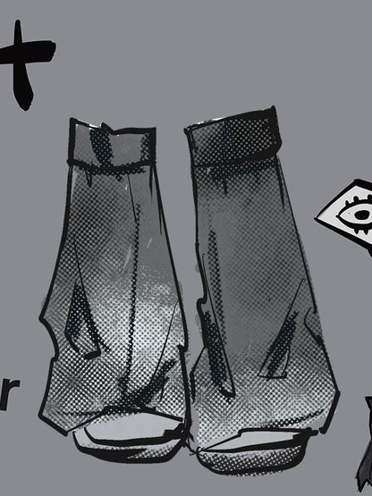 Dark Gray Wasteland Punk Leg Warmers