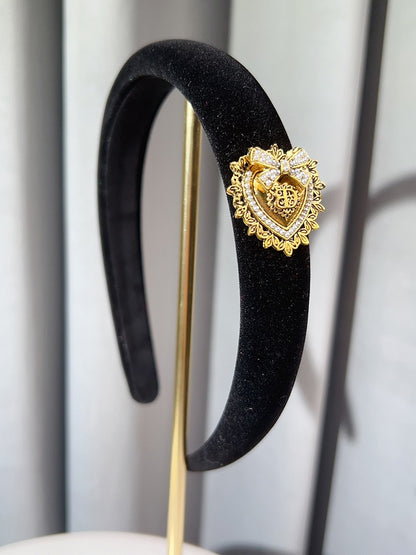 Red/Black Beaded Heart Decorated KC