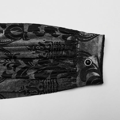 Black and Gray Goth Men's Shirt