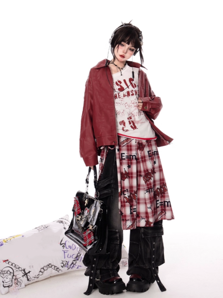 Red Plaid Waist Accessory