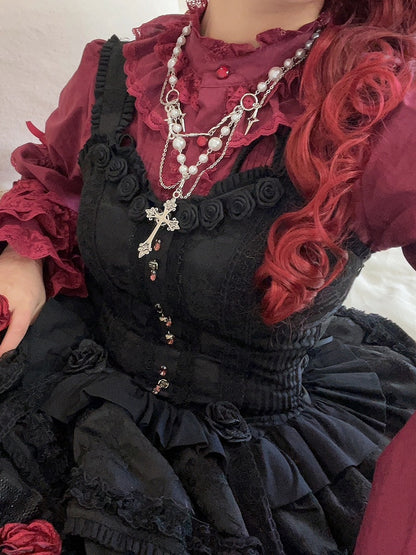 Bead Details Y2K Punk Cross Necklace