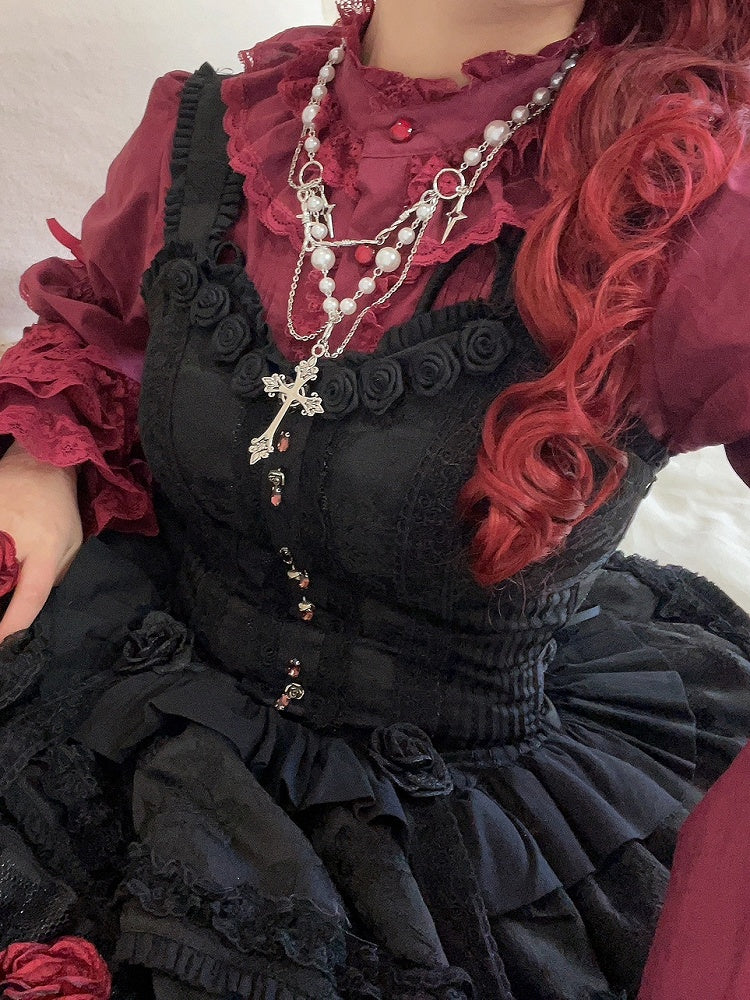 Bead Details Y2K Punk Cross Necklace