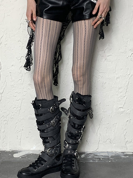 4 Options Hollow-out Striped Tights