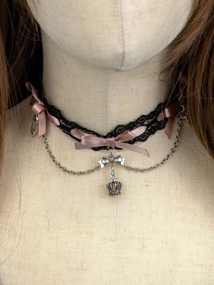 3 Colors Jirai Kei Bowknots Gothic Choker