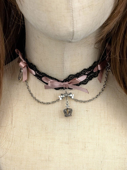 3 Colors Jirai Kei Bowknots Gothic Choker