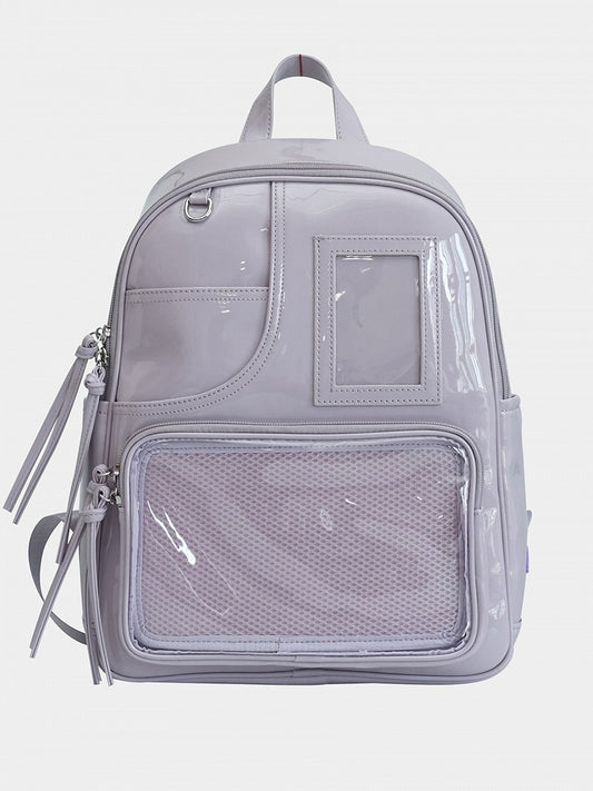 Light Purple Polished PU Ita Backpack