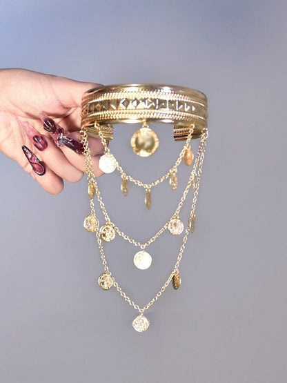 Silver/Gold Cyberpunk Chains Arm Cuff