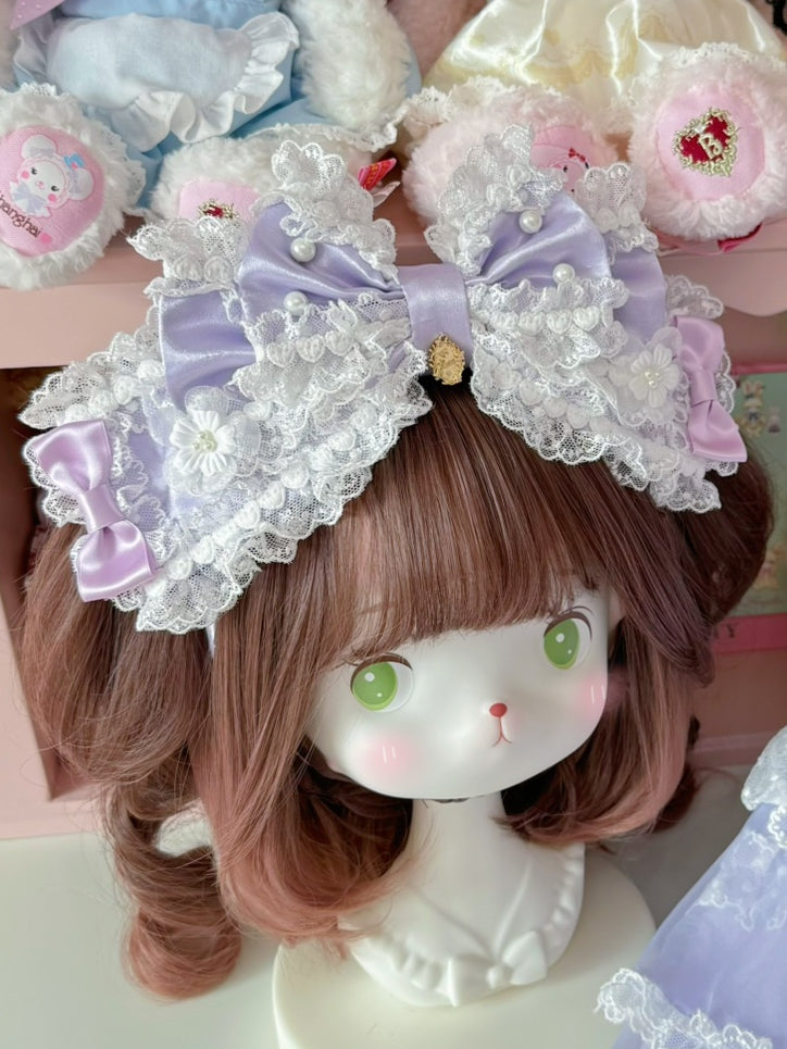 5 Color Options Beaded Decorated Lace Trim Bowknot KC