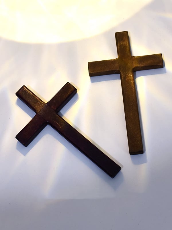Wine Red / Light Coffee Cross Ornament Accessory