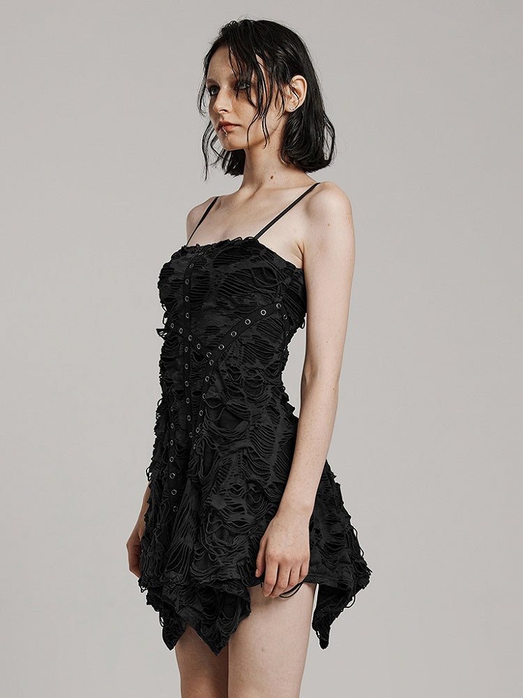 Black Wasteland Punk Slip Dress