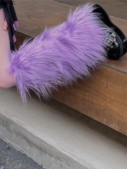 Purple Y2K 20CM/30CM/40CM Shaggy Leg Warmers