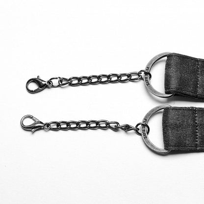 Gray Punk Rivet Choker