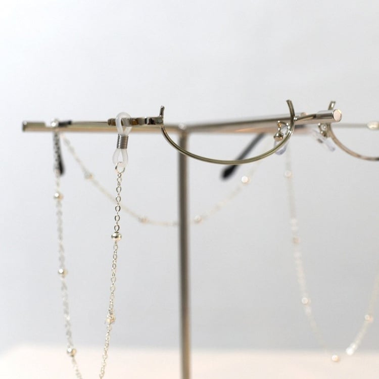 Silver/Gold Cyberpunk Chain Charm Eyeglasses Frame