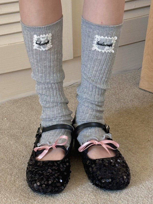 Black/White/Pink/Green/Gray/Milk White Leg Sleeves