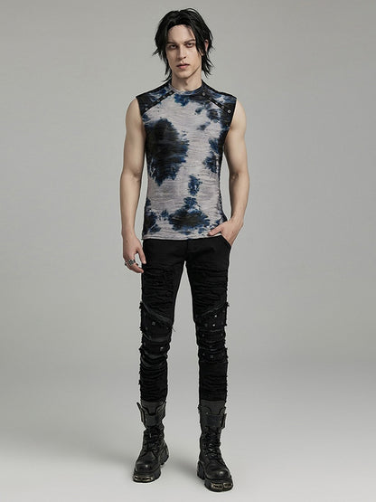 Black and Blue Cyber Tank Top