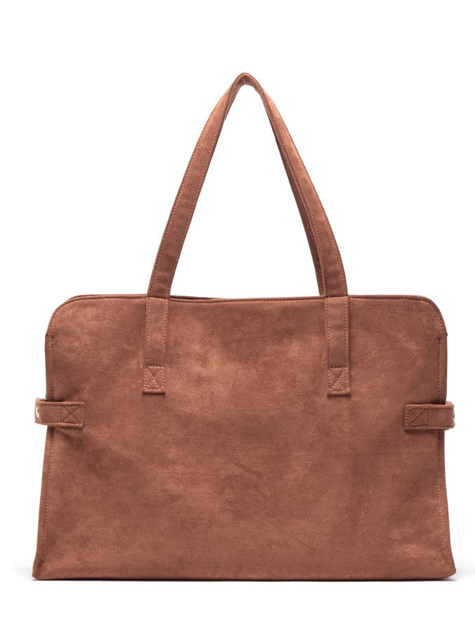 Modern Brown Zippered Tote And Single-Shoulder Design