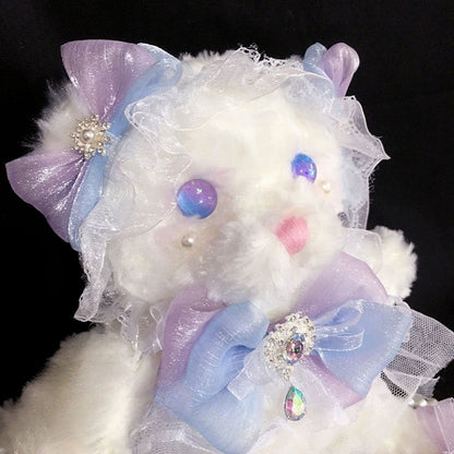 Blue & Purple Plush Bear Shoulder Bag