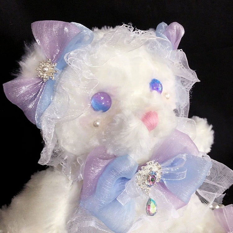 Blue & Purple Plush Bear Shoulder Bag