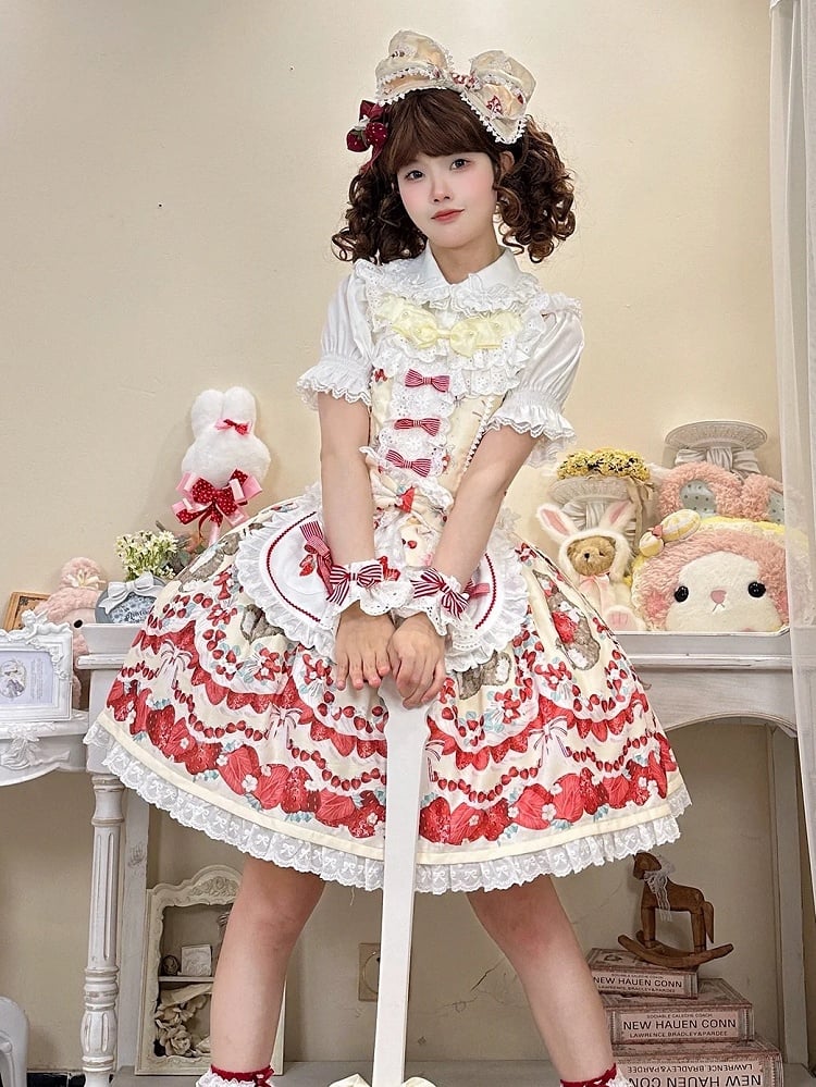 Butterfly Appliques Embellished Peter Pan Collar White Lolita Blouse