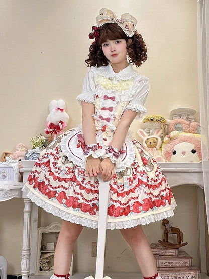 Butterfly Appliques Embellished Peter Pan Collar White Lolita Blouse