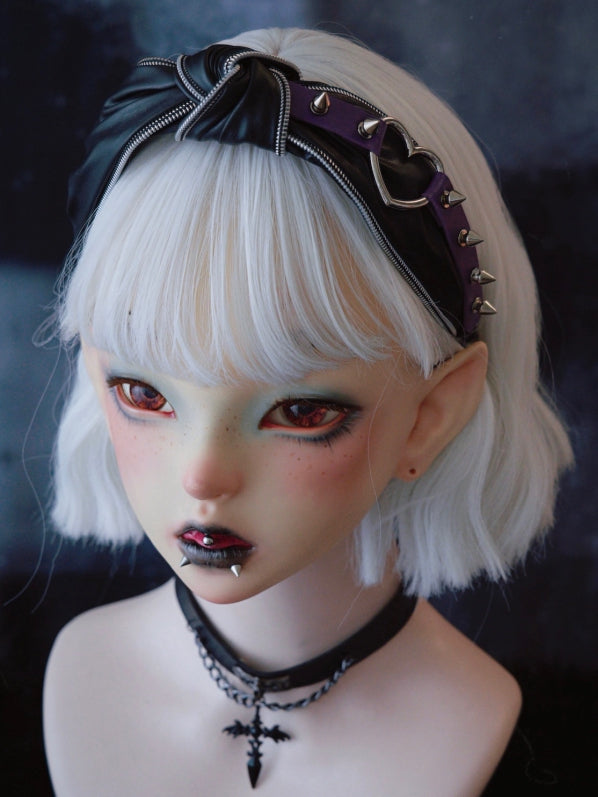 Black And Purple Gothic Knot Buckle Decorated Studs Design KC