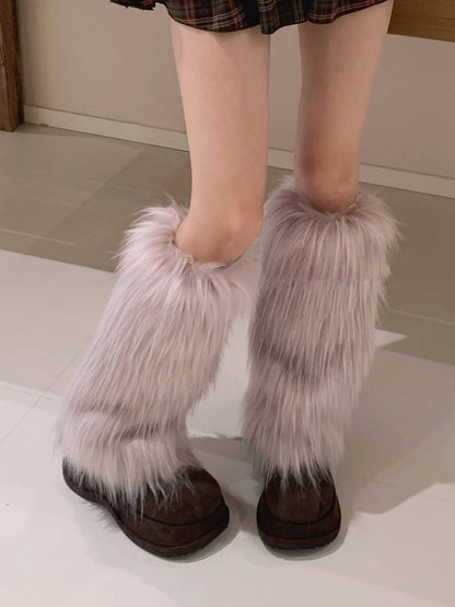 Light Purple Y2K 20CM/30CM/40CM Shaggy Leg Warmers