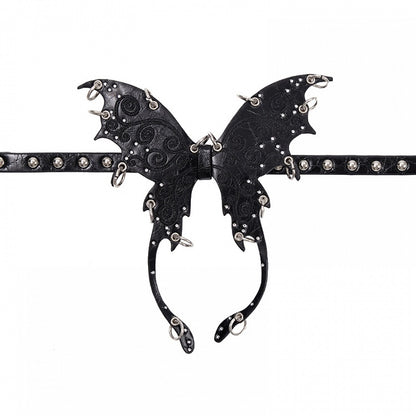 Punk Black/Silver Butterfly  PU Choker