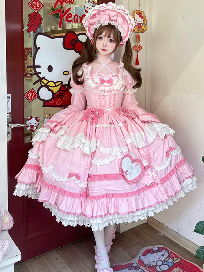 Clearance-Pink Lolita Bonnet