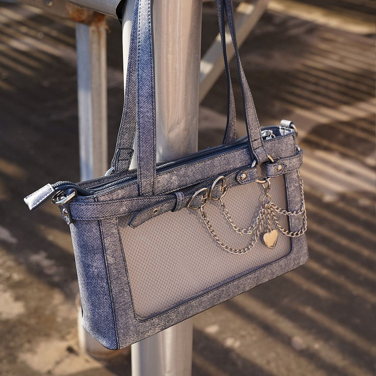 Detachable Chains Dusty Blue Ita Shoulder Bag